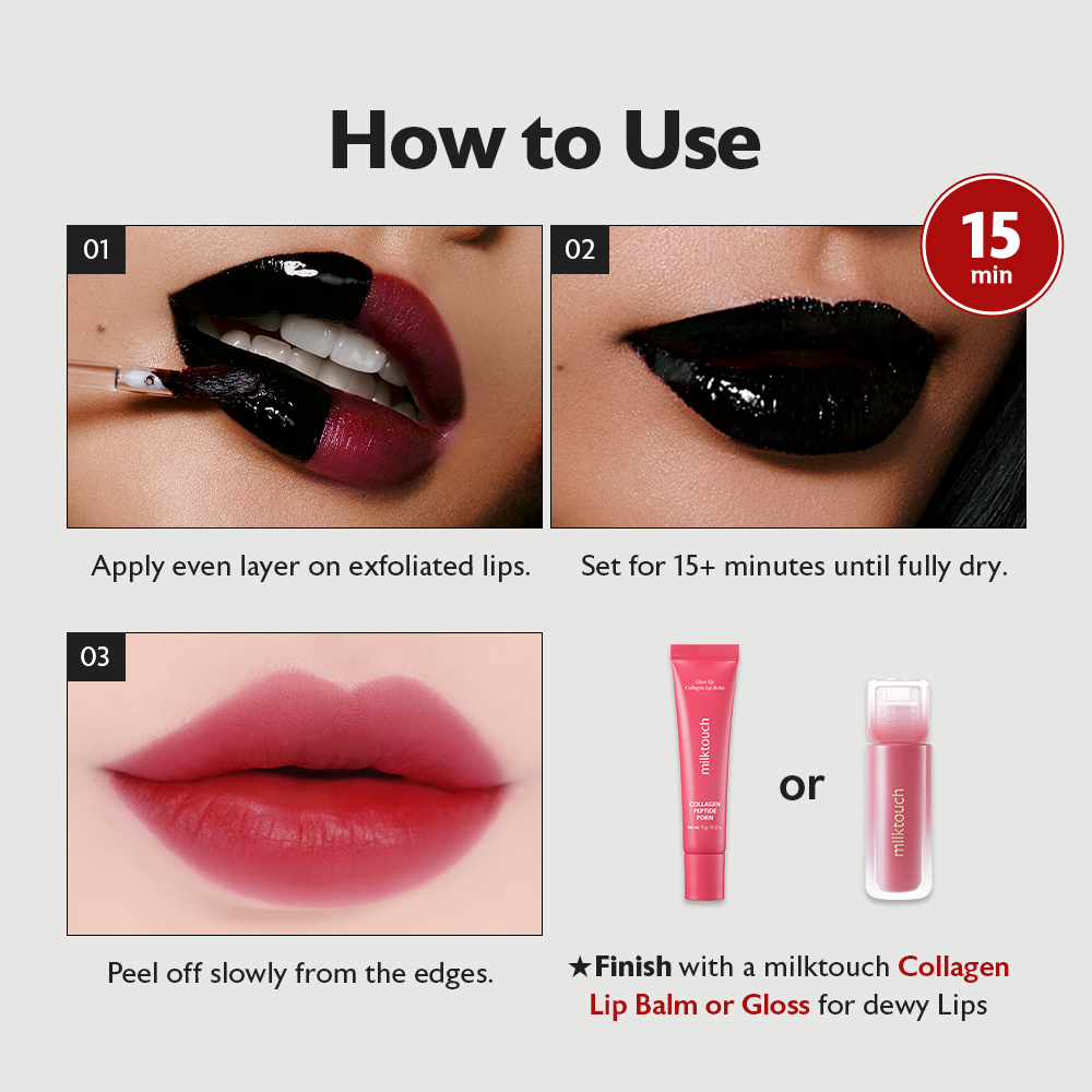 Black peel off Lip Tattoo