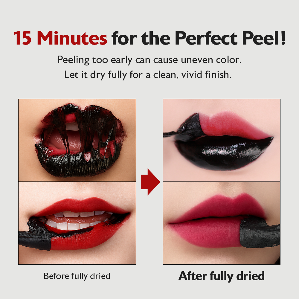 Black peel off Lip Tattoo